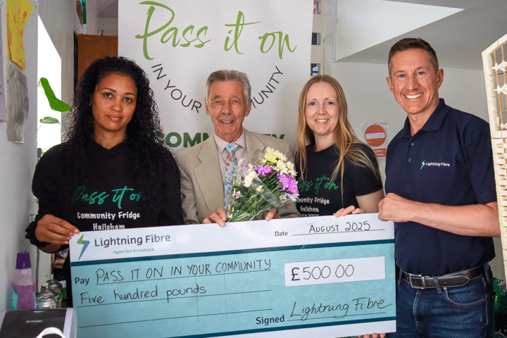 Lightning Fibre Donates £500 to Pass It On in Your Community 2 Lightning Fibre Donates £500 to Pass It On in Your Community