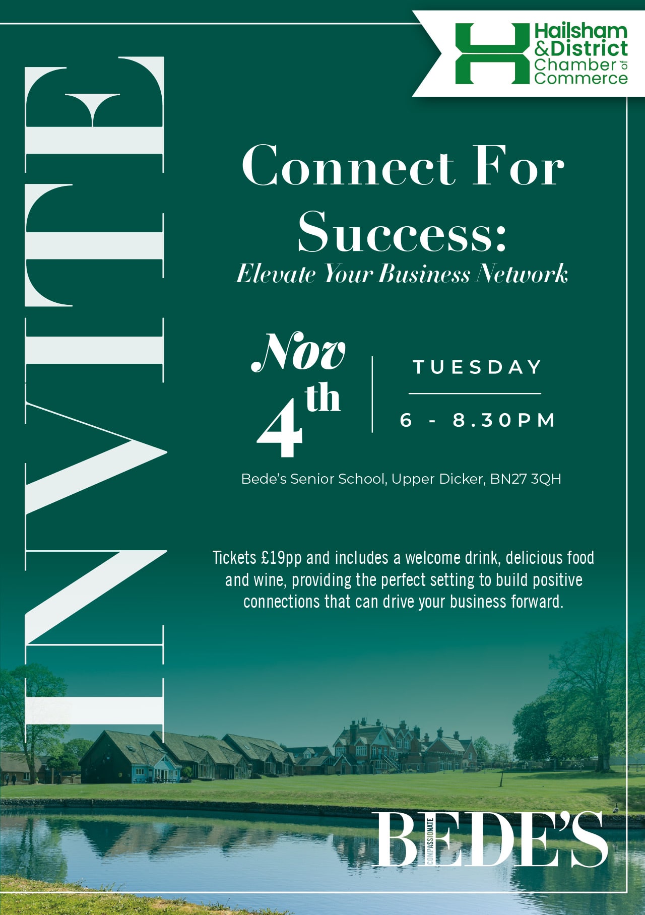 Chamber of Commerce Bedes invite short &bull; Hailsham Chamber of Commerce